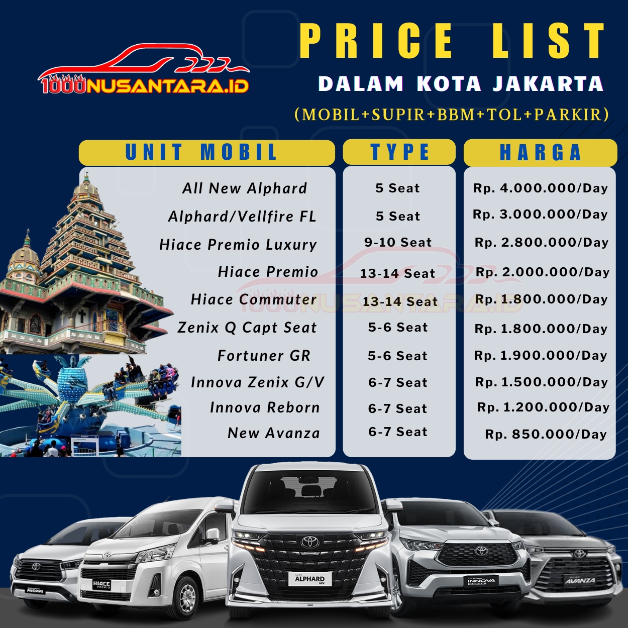Rental Mobil Jakarta - PT. Seribu Nusantara Rental